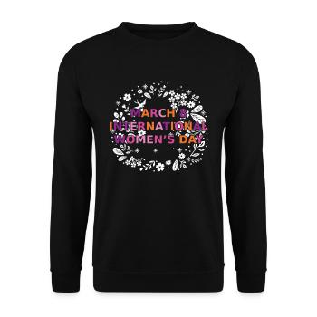 Journée de la femme colorée - Sweat-shirt Unisexe - noir - Devant - Alina (178cm) & Michal (187cm)