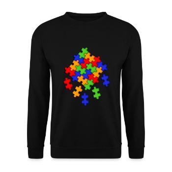 Motifs de dés - Sweat-shirt Unisexe - noir - Devant - Alina (178cm) & Michal (187cm)