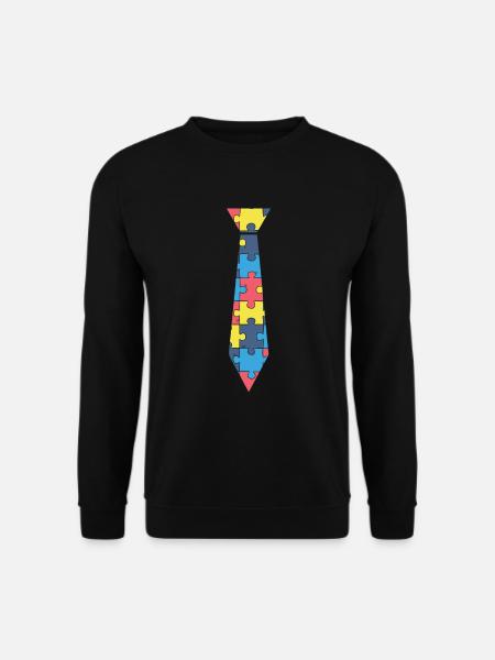 Puzzle tie. - Unisex Sweatshirt - black