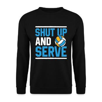 Volleyball saying funny - Unisex Sweatshirt - black - Front - Alina (178cm) & Michal (187cm)