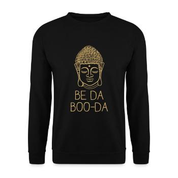Be Buddha - Unisex Sweatshirt - black - Front - Alina (178cm) & Michal (187cm)