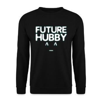 Futur mari - Sweat-shirt Unisexe - noir - Devant - Alina (178cm) & Michal (187cm)