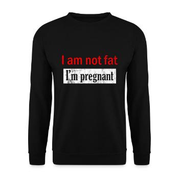To be pregnant - Unisex Sweatshirt - black - Front - Alina (178cm) & Michal (187cm)