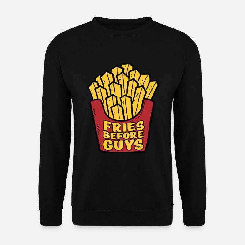 Frites devant les mecs - Sweat-shirt Unisexe - noir