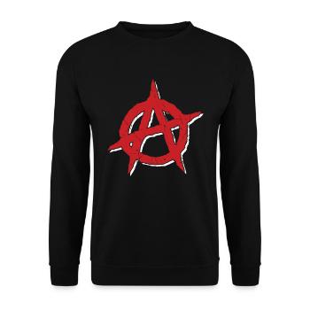 Anarchist Symbol - Unisex Sweatshirt - black - Front - Alina (178cm) & Michal (187cm)