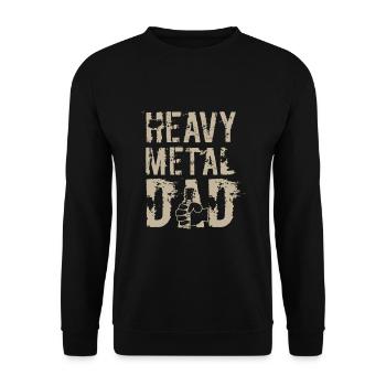 Papa Heavy Metal - Sweat-shirt Unisexe - noir - Devant - Alina (178cm) & Michal (187cm)