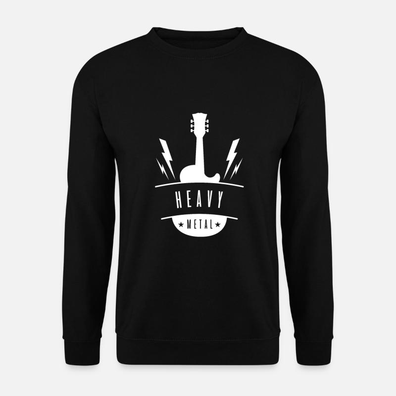 Heavy Metal Gitarre - Unisex Pullover - Schwarz