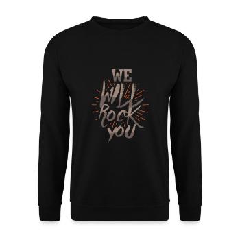 Rock you - Unisex Sweatshirt - black - Front - Alina (178cm) & Michal (187cm)