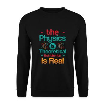 Theoretische Physik - Unisex Pullover - Schwarz - Vorne - Alina (178cm) & Michal (187cm)