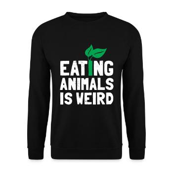 vegetarian - Unisex Sweatshirt - black - Front - Alina (178cm) & Michal (187cm)