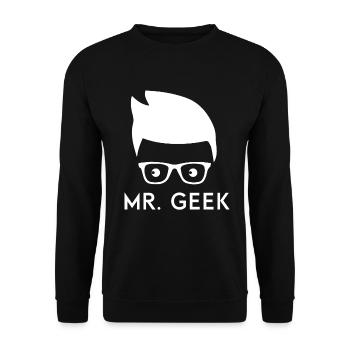 M. Geek - Sweat-shirt Unisexe - noir - Devant - Alina (178cm) & Michal (187cm)
