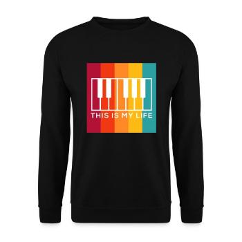Touches de piano colorées - Sweat-shirt Unisexe - noir - Devant - Alina (178cm) & Michal (187cm)