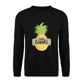 Pineapple gang cool yellow - Unisex Sweatshirt - black - Front - Alina (178cm) & Michal (187cm)