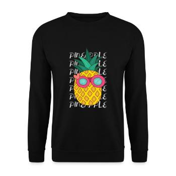 Pineapple Sunglasses - Unisex Sweatshirt - black - Front - Alina (178cm) & Michal (187cm)