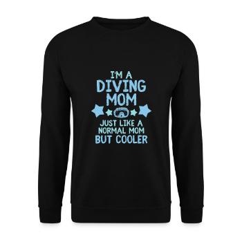 Diving Mom Diver Diver Mother Scuba - Unisex Sweatshirt - black - Front - Alina (178cm) & Michal (187cm)