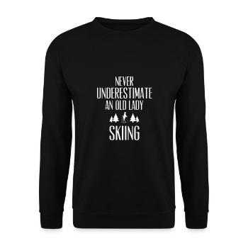 Skieur Grandma Ski Apres Ski Sport - Sweat-shirt Unisexe - noir - Devant - Alina (178cm) & Michal (187cm)
