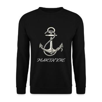 Pullover für Frauen-Marinier, für Strand für entpackt - Unisex Pullover - Schwarz - Vorne - Alina (178cm) & Michal (187cm)