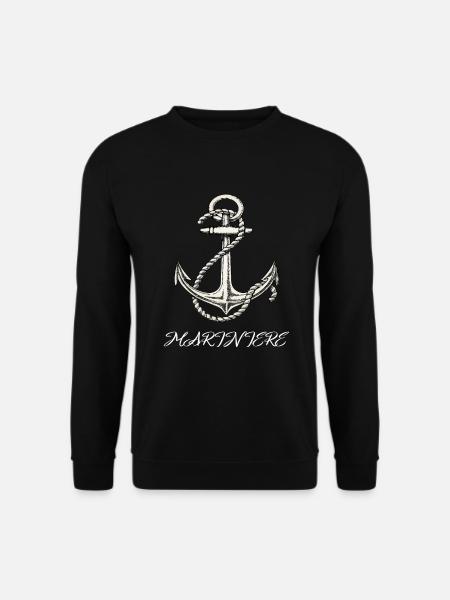 Pullover für Frauen-Marinier, für Strand für entpackt - Unisex Pullover - Schwarz