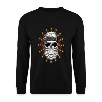 Fier barbu Bonus Papa Barbu papa - Sweat-shirt Unisexe - noir - Devant - Alina (178cm) & Michal (187cm)