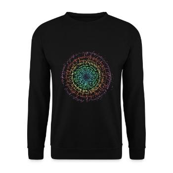 Self Design Rainbow Gyro Background - Unisex Sweatshirt - black - Front - Alina (178cm) & Michal (187cm)