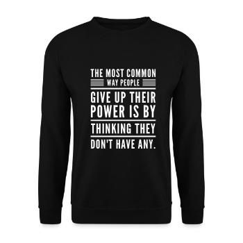 La façon la plus courante d’inspiration et de motivation - Sweat-shirt Unisexe - noir - Devant - Alina (178cm) & Michal (187cm)