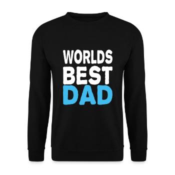 Worlds Best Dad - Unisex Sweatshirt - black - Front - Alina (178cm) & Michal (187cm)
