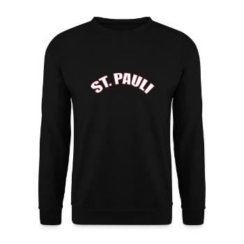 St Paulianer Hambourg Kiez St Pauli Fan - Sweat-shirt Unisexe - noir - Devant - Alina (178cm) & Michal (187cm)
