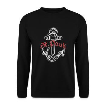 St Pauli Anker Paulianer Hambourg Sankt Pauli - Sweat-shirt Unisexe - noir - Devant - Alina (178cm) & Michal (187cm)