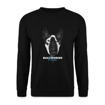 Bully Dogs Chiens Bull Terrier Papa - Sweat-shirt Unisexe - noir - Devant - Alina (178cm) & Michal (187cm)