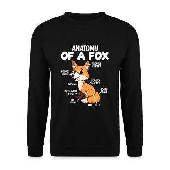 Anatomy of a fox - Unisex Sweatshirt - black - Front - Alina (178cm) & Michal (187cm)