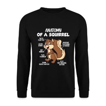Anatomy of a squirrel - Unisex Sweatshirt - black - Front - Alina (178cm) & Michal (187cm)
