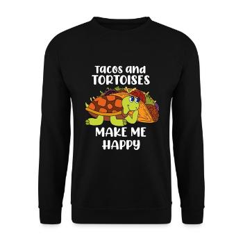 Cadeau amusant de tortue - Sweat-shirt Unisexe - noir - Devant - Alina (178cm) & Michal (187cm)