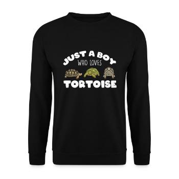 Juste un garçon qui aime la tortue - Sweat-shirt Unisexe - noir - Devant - Alina (178cm) & Michal (187cm)