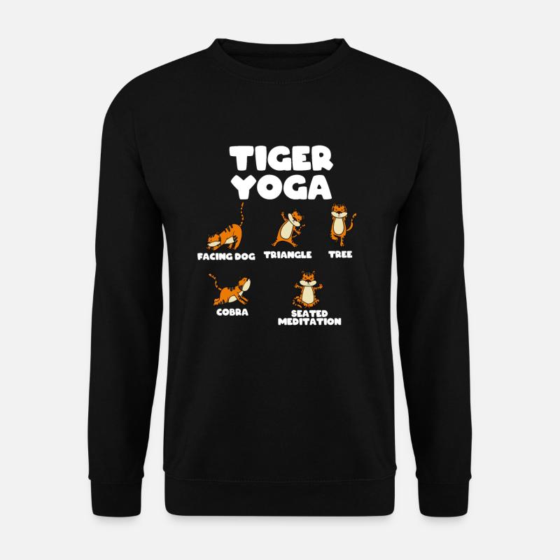 Tiger Yoga - Unisex Sweatshirt - black