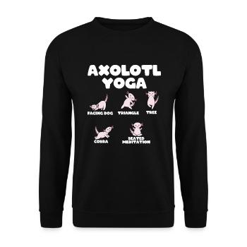 Axolotl Yoga - Unisex Pullover - Schwarz - Vorne - Alina (178cm) & Michal (187cm)