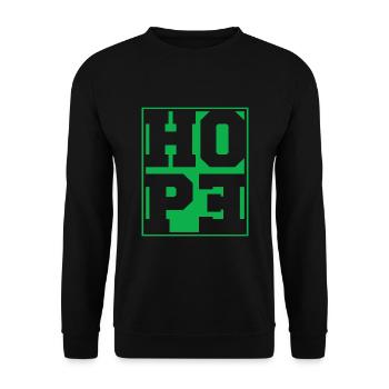 Hope - Unisex Sweatshirt - black - Front - Alina (178cm) & Michal (187cm)