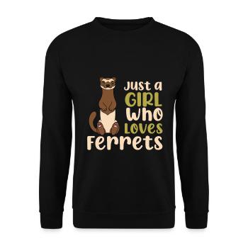 Ferret - Unisex Sweatshirt - black - Front - Alina (178cm) & Michal (187cm)