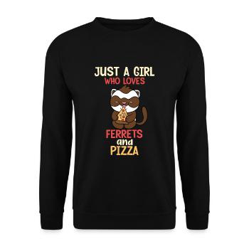 Furet - Sweat-shirt Unisexe - noir - Devant - Alina (178cm) & Michal (187cm)