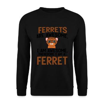Ferret - Unisex Sweatshirt - black - Front - Alina (178cm) & Michal (187cm)