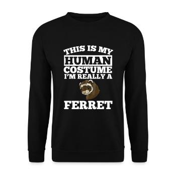 Ferret - Unisex Sweatshirt - black - Front - Alina (178cm) & Michal (187cm)