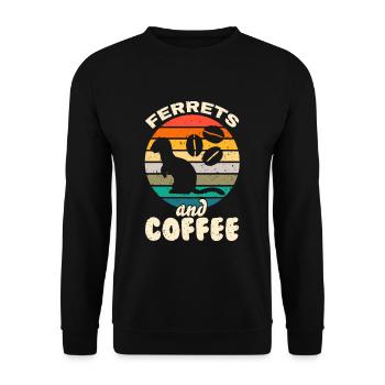 Ferret - Unisex Sweatshirt - black - Front - Alina (178cm) & Michal (187cm)