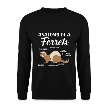 Ferret - Unisex Sweatshirt - black - Front - Alina (178cm) & Michal (187cm)