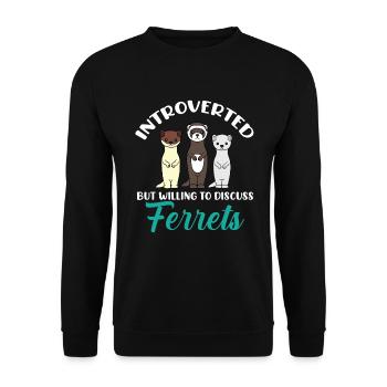 Ferret - Unisex Sweatshirt - black - Front - Alina (178cm) & Michal (187cm)