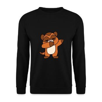 Ferret - Unisex Sweatshirt - black - Front - Alina (178cm) & Michal (187cm)