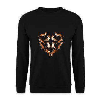 Ferret - Unisex Sweatshirt - black - Front - Alina (178cm) & Michal (187cm)