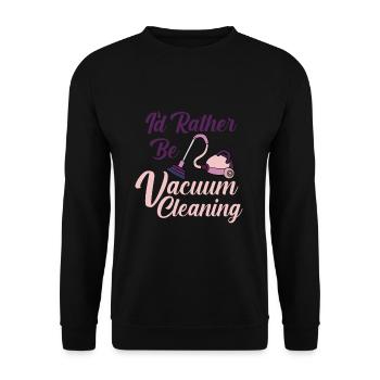 Staubsauger Reinigung Reinigungskraft Geschenk - Unisex Pullover - Schwarz - Vorne - Alina (178cm) & Michal (187cm)