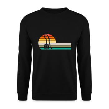 Vacuum Cleaner Cleaning Power Gift - Unisex Sweatshirt - black - Front - Alina (178cm) & Michal (187cm)
