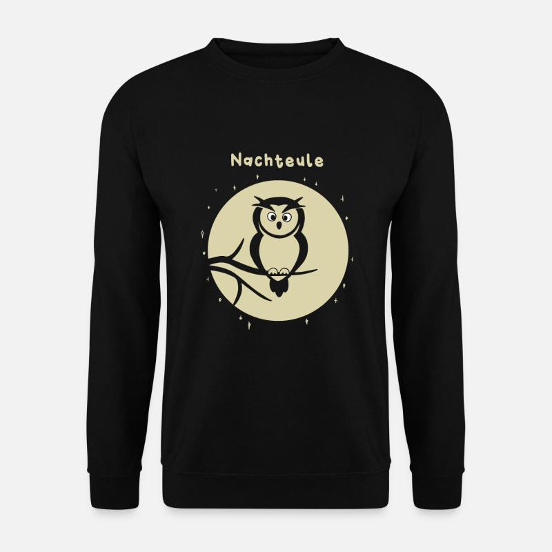 Nachteule - Unisex Pullover - Schwarz