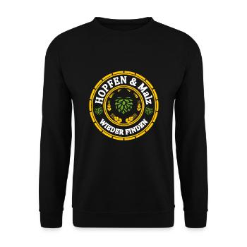 Biertrinker Hopfen Malz Bier Geschenkidee - Unisex Pullover - Schwarz - Vorne - Alina (178cm) & Michal (187cm)