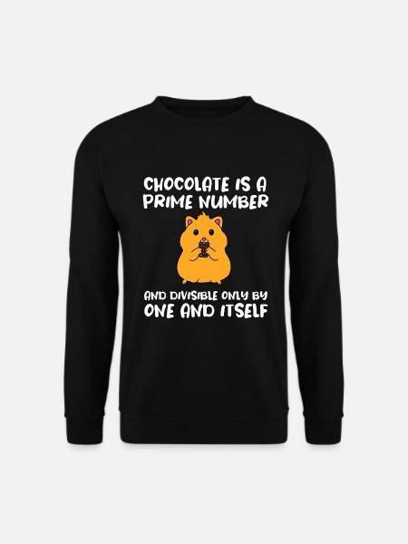 Schokolade Ist Eine Primzahl - Unisex Pullover - Schwarz